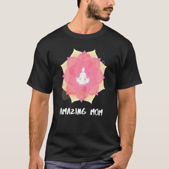 T-shirt Femmes Yoga Maman Fête des mères Mandala 3 (Devant)