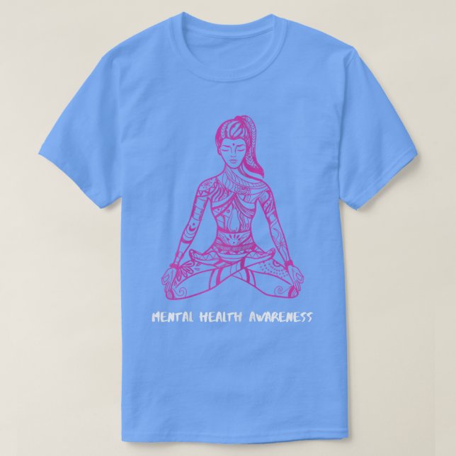 T-shirt Femmes Yoga Sensibilisation à la santé mentale 703 (Design devant)