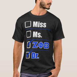 T-shirt Femmes Zeta Phi Beta Docteur Graduation Zeta Phi B
