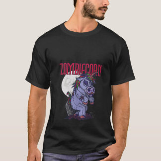 T-shirt Femmes Zombiecorn Zombie Unicorn Halloween Femmes