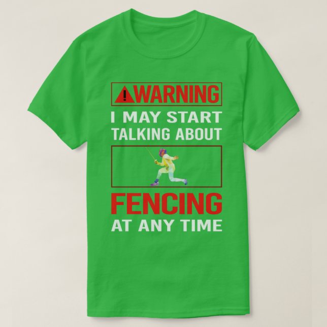 T-shirt Fencer de clôture d'avertissement rouge (Design devant)
