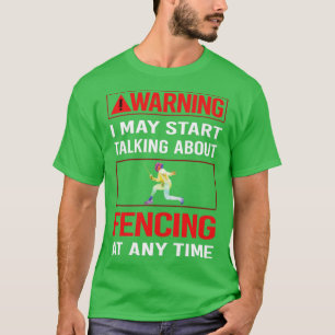 T-shirt Fencer de clôture d'avertissement rouge