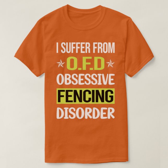 T-shirt Fencer d'escrime d'amour obsessionnel (Design devant)