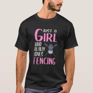 T-shirt Fencer Femme Juste Une Fille Qui Aime Vraiment Les
