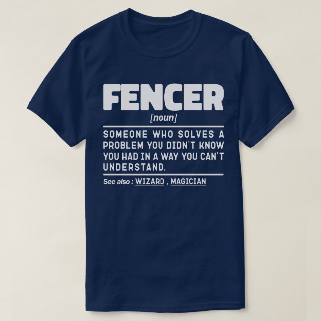 T-shirt Fencer Noun Instructeur d'escrime Funny Fences Mak (Design devant)
