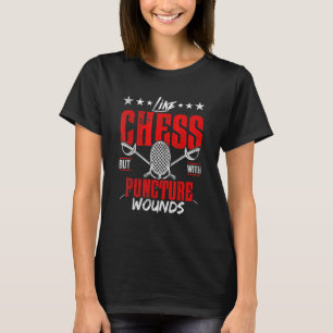 T-shirt Fencer Sport Étiquette Comme Échecs Mais Avec Punc