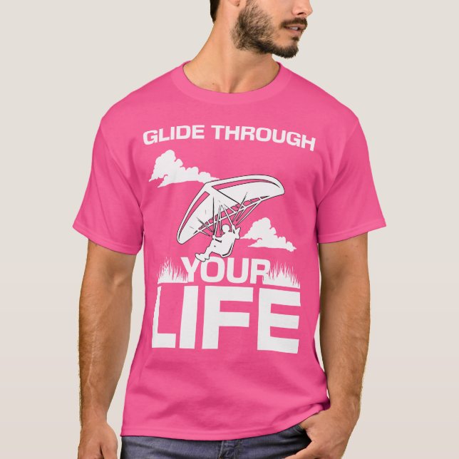 T-shirt Fendre la vie en deltaplane (Devant)