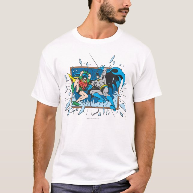 T-shirt Fenêtre Batman & Robin Shatter (Devant)
