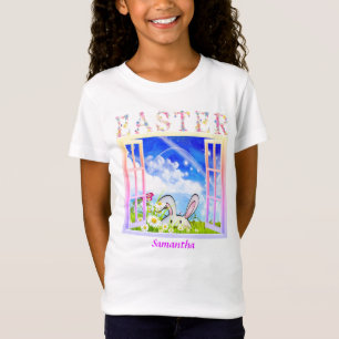 T-Shirt Fenêtre de prairie de printemps de Pâques personna