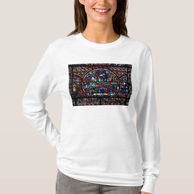 T-shirt Fenêtre dépeignant le bon Samaritain (Devant)