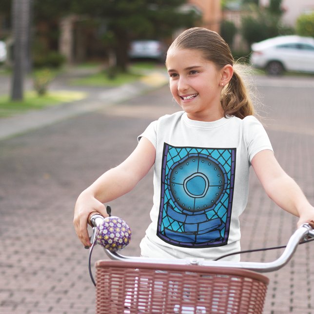 T-shirt fenêtre en verre tendu de l'église (Créateur téléchargé)