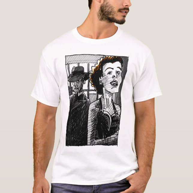 T-shirt Fenêtre Film Noir T-ShirtNoir (Devant)