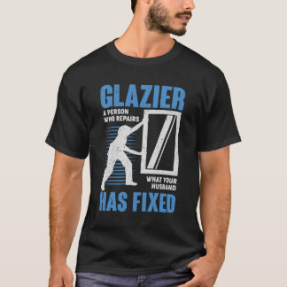 T-shirt Fenêtre Glazier Profession Verre Installer Cadeau