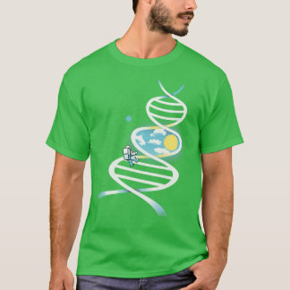 T-shirt Fenêtre scientifique de l'astronaute de l'ADN par 