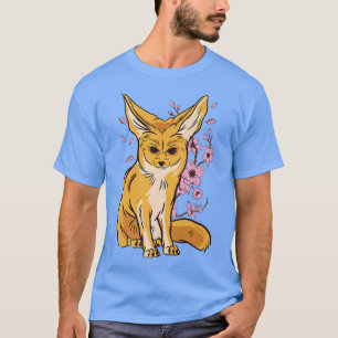 T-shirt Fennec Fo Flower Desert Animal Ears Fennec Fo Love