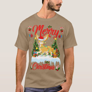 T-shirt Fennec Fo Lover Xmas Lighting Père Noël Fennec Fo