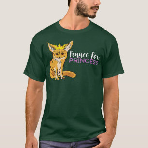 T-shirt Fennec Fo Princess Ears Crown Animal Fennec Fo Lov