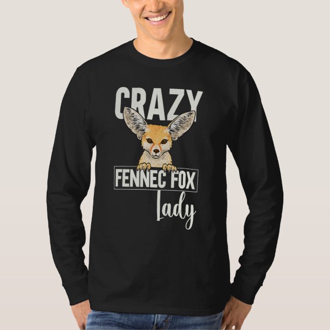 T-shirt Fennec Fox Crazy Fennec Fox Lady (Devant)
