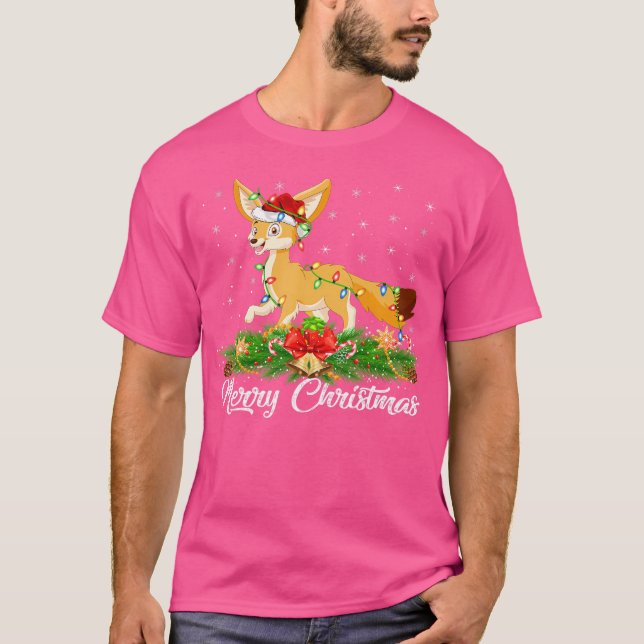 T-shirt Fennec Fox Lover Correspondance Santa Hat Fennec F (Devant)