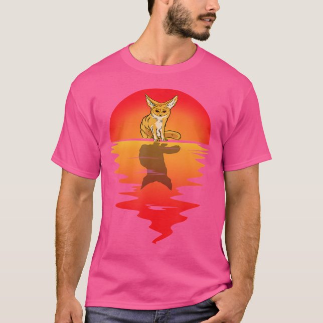 T-shirt Fennec Fox Sunset Ear Animal Fennec Fox Propriétai (Devant)