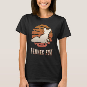 T-shirt Fennec Fox Vintage Retro Classic Animal Sunset