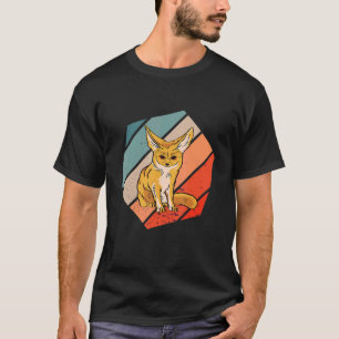 T-shirt Fennec Fox Vintage rétro Hexagon Désert Fennec Fox