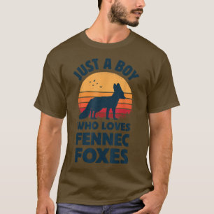 T-shirt Fennec Pour Juste Un Garçon Qui Aime Les Foes Retr