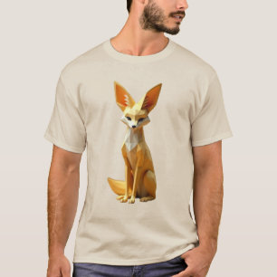 T-shirt Fennec renard géométrique