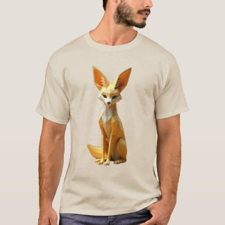 T-shirt Fennec renard géométrique