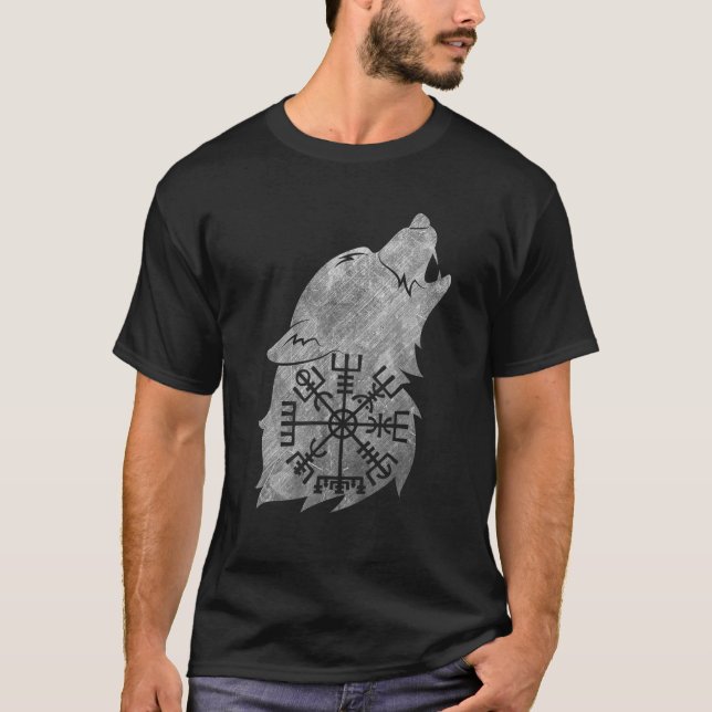 T-shirt Fenrir Fenrir Wolf D'Odin Vikings Asgard Valhalla (Devant)