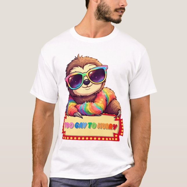 T-shirt Fente arc-en-ciel LGBTQ (Devant)
