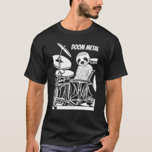 T-shirt Fente de tambour Lente Fente Métal Lourd Dit Doom 