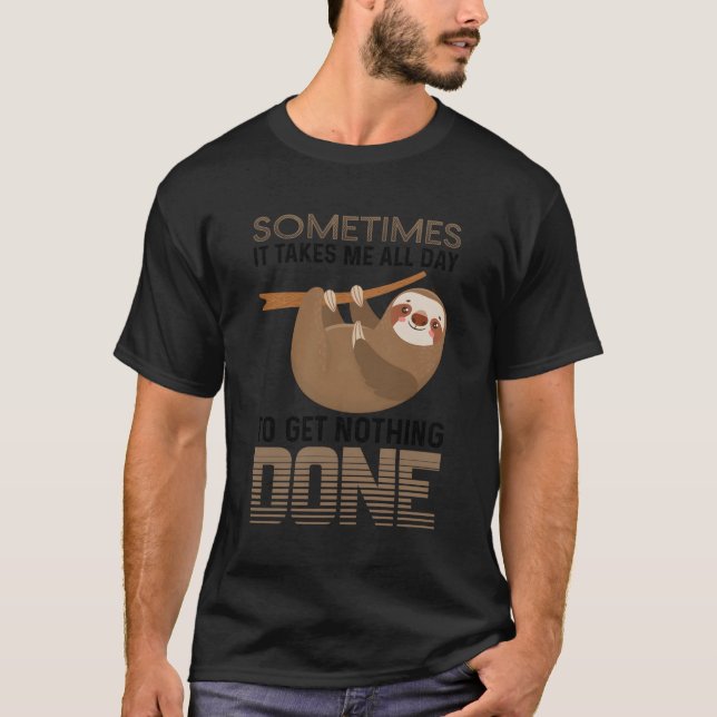 T-shirt Fente Procrastination Procrastination Slacker Lazy (Devant)