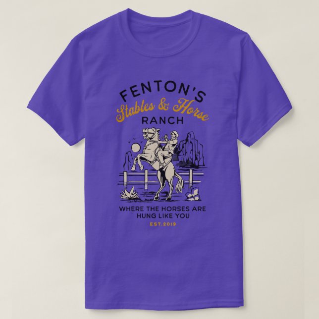 T-shirt Fentons Stables Horse Ranch Est 2019 (Design devant)