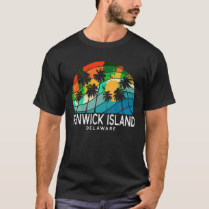 T-shirt Fenwick Island Delaware Palm Tree Plage tropicale 