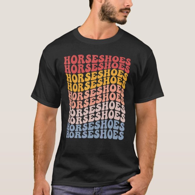T-shirt Fer à cheval Groovy Retro Sports (Devant)