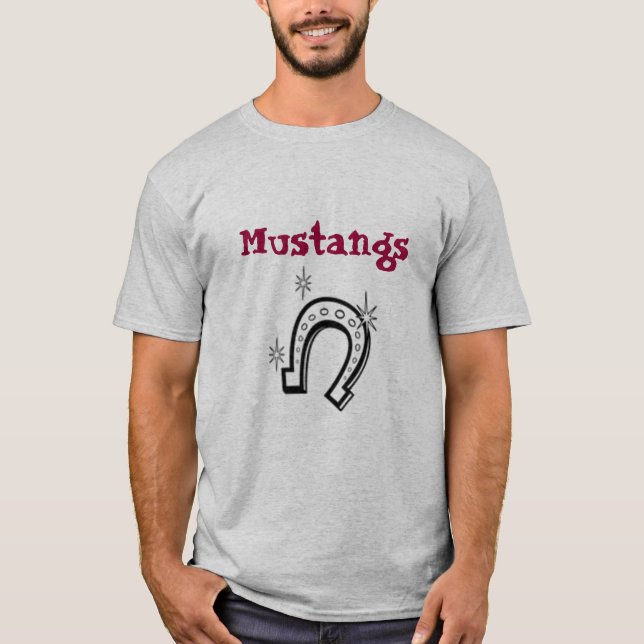T-shirt fer à cheval, mustangs (Devant)