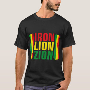 T-shirt Fer Lion Zion Reggae Racines Jamaïque Souvenir