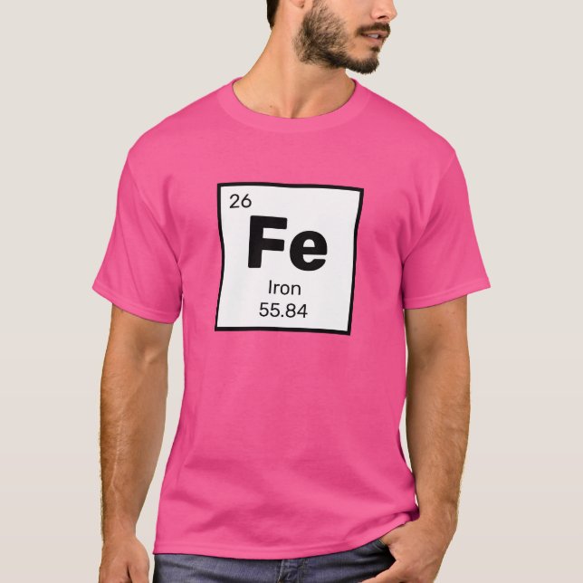 T-shirt Fer / Tableau périodique - Chemise T-élément Fe (Devant)