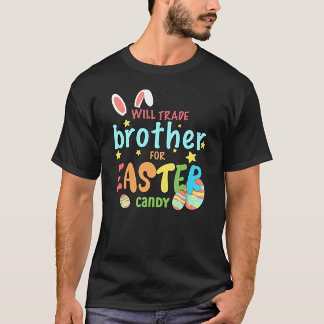 T-shirt Fera Le Fraternité Pour Les Oeufs De Bonbons De Pâ (Devant)