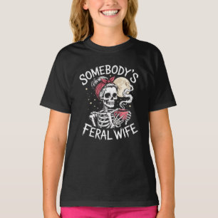 T-shirt Feral Funny Amateurs de café Boire Crâne Plaisante