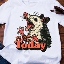 Feral Possum en colère pas aujourd'hui typographie