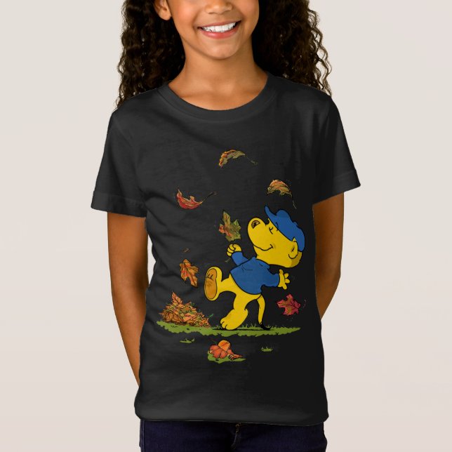 T-Shirt Ferald Dansant Parmi Les Feuilles D'Automne (Devant)