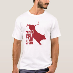 T-shirt Feria - Logo couleur rouge / blanc & taureau