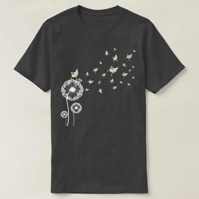 T-shirt Ferme à fleur de Dandelion Poulet (Design devant)