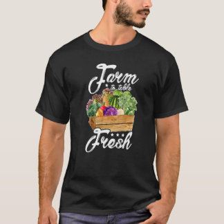 T-shirt Ferme À Table Manger Agriculture Locale Agricultur