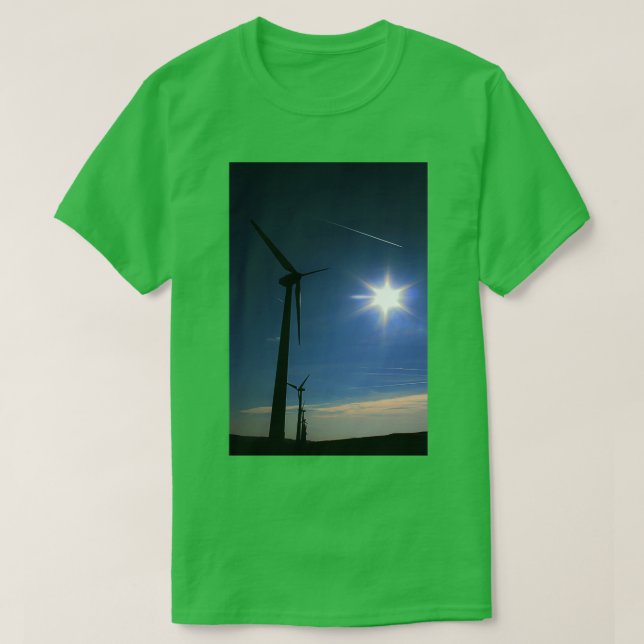 T-shirt Ferme à vent et Ciel bleu (Design devant)