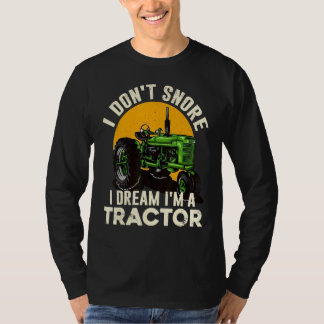 T-shirt Ferme agricole Je ne ronfle pas Je rêve d'être un