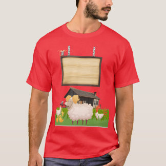 T-shirt Ferme animale avec panneau rétro