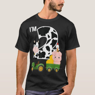 T-shirt Ferme Animaux Tracteur 2e anniversaire 2 an naissa